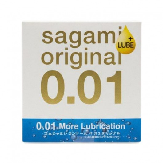Увлажнённый презерватив Sagami Original 0.01 Extra Lub - 1 шт. - Sagami - купить с доставкой в Челябинске