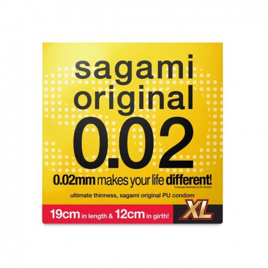 Презерватив увеличенного размера Sagami Original 0.02 XL-size - 1 шт. - Sagami - купить с доставкой в Челябинске