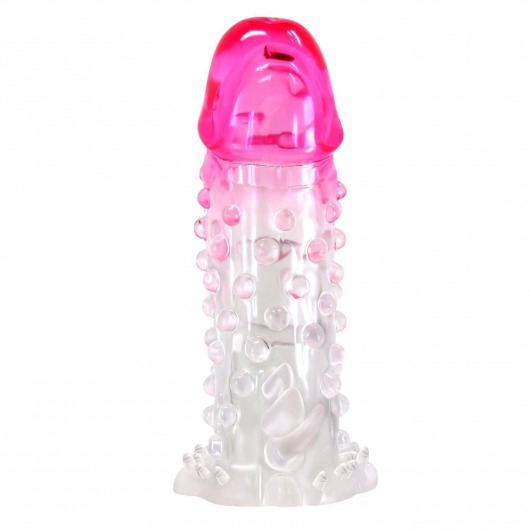 Прозрачно-розовая насадка на пенис Wilford - 13,5 см. - Baile - в Челябинске купить с доставкой