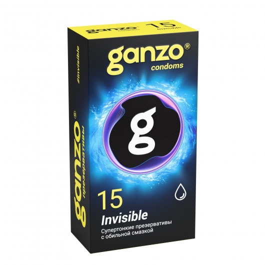 Супертонкие презервативы Ganzo Invisible - 15 шт. - Ganzo - купить с доставкой в Челябинске