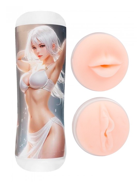 Двусторонний мастурбатор в колбе аниме - вагина и ротик - Tokyo Style - в Челябинске купить с доставкой
