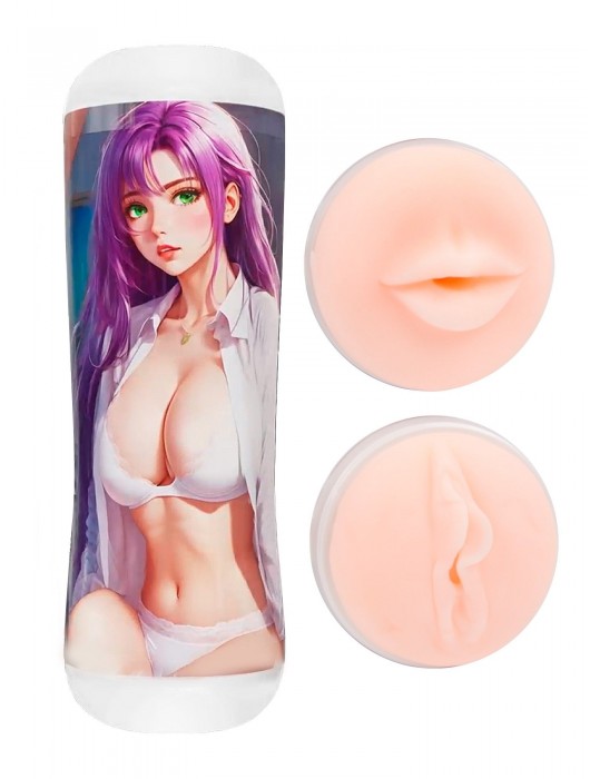 Двусторонний мастурбатор аниме - ротик и вагина - Tokyo Style - в Челябинске купить с доставкой
