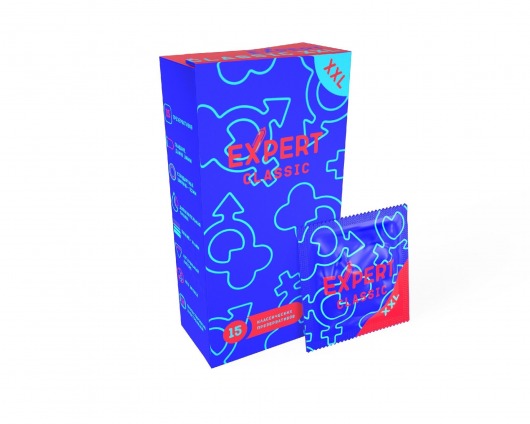Презервативы увеличенного размера Expert Classic XXL - 15 шт. - Expert - купить с доставкой в Челябинске