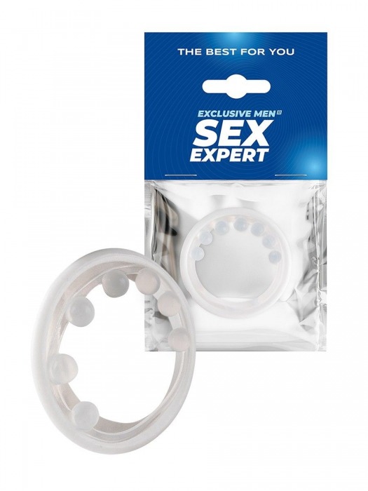 Эрекционное кольцо с мягкой стимулирующей насадкой - Sex Expert - в Челябинске купить с доставкой