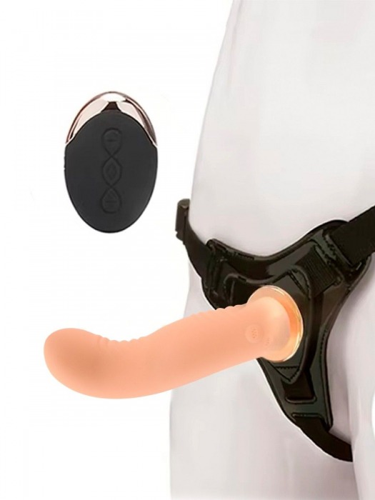 Женский вибрострапон со съемной насадкой и пультом ДУ - Erokay - купить с доставкой в Челябинске