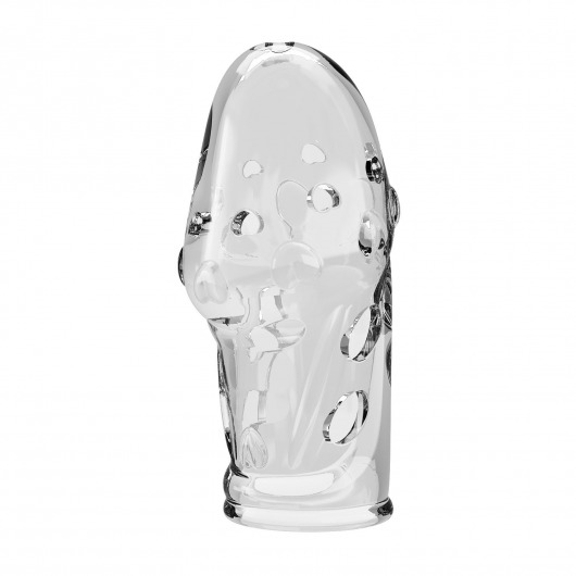 Прозрачная насадка на пенис Booker - 8 см. - Baile - в Челябинске купить с доставкой