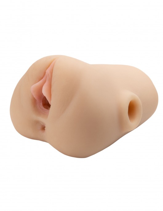 Телесный мастурбатор с вибрацией Double Pounder Vibrating Squeeze Stroker - Pipedream - в Челябинске купить с доставкой