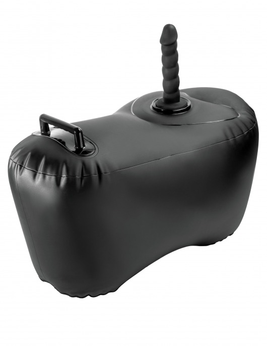 Черное надувное кресло с платформой для фиксации дилдо Body Dock Inflatable Love Seat - Pipedream - купить с доставкой в Челябинске