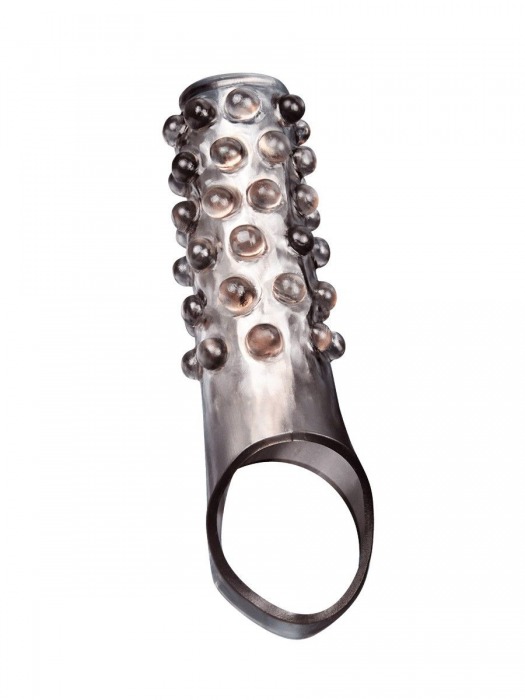 Дымчатая насадка на пенис с выпуклостями - 11 см. - Sex Expert - в Челябинске купить с доставкой