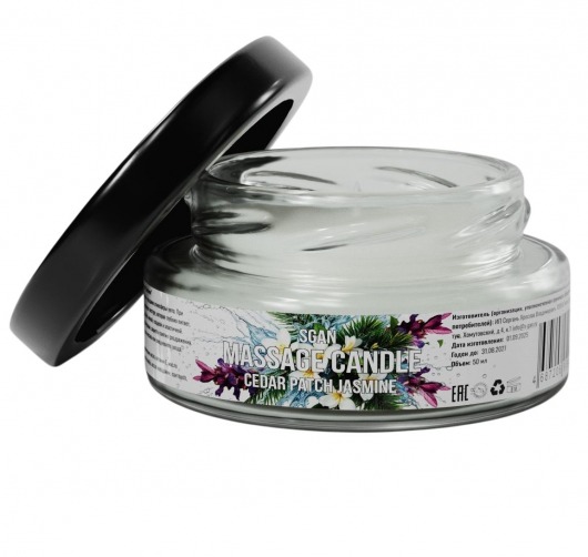 Массажная свеча «Кедр - Пачули - Жасмин» - 50 мл. - SGAN - купить с доставкой в Челябинске