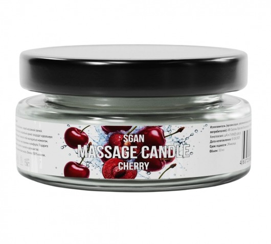 Массажная свеча «Спелая вишня» - 50 мл. - SGAN - купить с доставкой в Челябинске