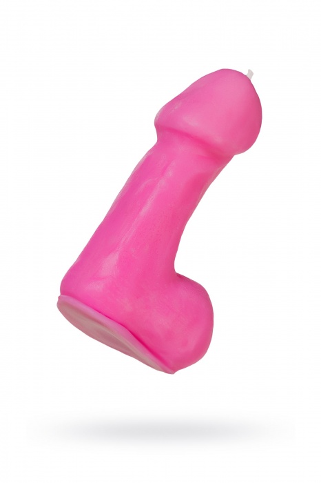 Розовая свеча в форме пениса - 47 гр. - Pecado - купить с доставкой в Челябинске