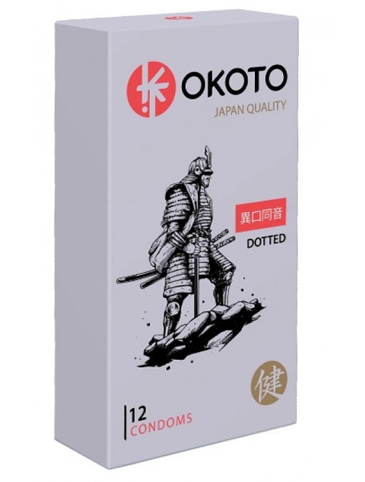 Точечные презервативы OKOTO Dotted - 12 шт. - Sitabella - купить с доставкой в Челябинске