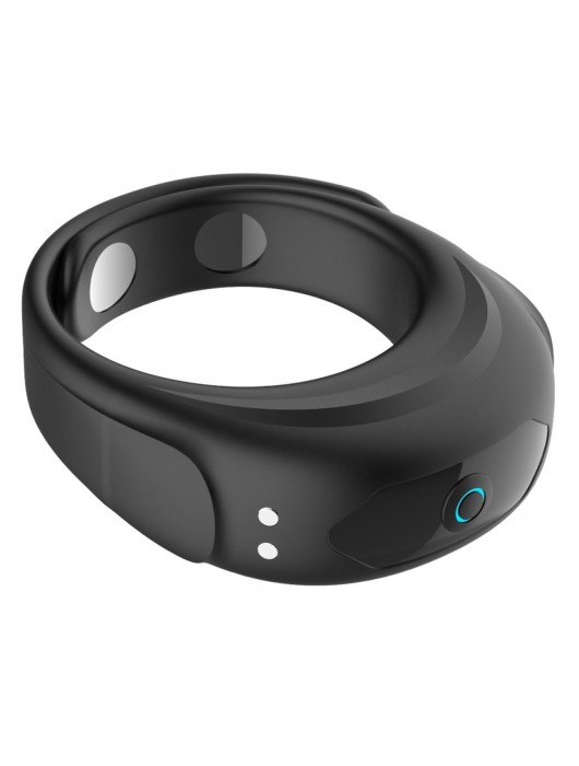 Черное эрекционное виброкольцо на ремешках - Boys of Toys - в Челябинске купить с доставкой