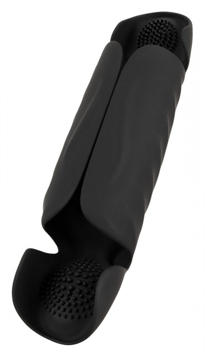 Черный вибромастурбатор с трехточечной стимуляцией Penis Trainer with 3 Point Stimulation - Orion - в Челябинске купить с доставкой