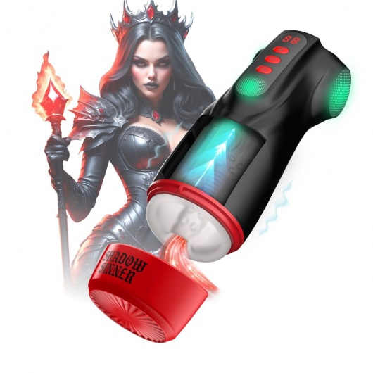 Интерактивный мастурбатор Raven с вакуумом, вибрацией и подсветкой - Shots Media BV - в Челябинске купить с доставкой