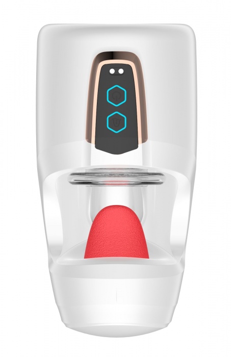 Белый мастурбатор с язычком и возвратно-поступательными движениями - Secwell - в Челябинске купить с доставкой