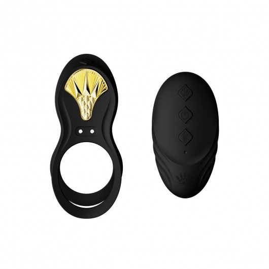 Черное эрекционное виброкольцо Bayek с пультом ДУ - Zalo - в Челябинске купить с доставкой