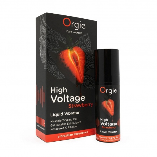 Жидкий вибратор Orgie High Voltage Strawberry - 15 мл. - ORGIE - купить с доставкой в Челябинске