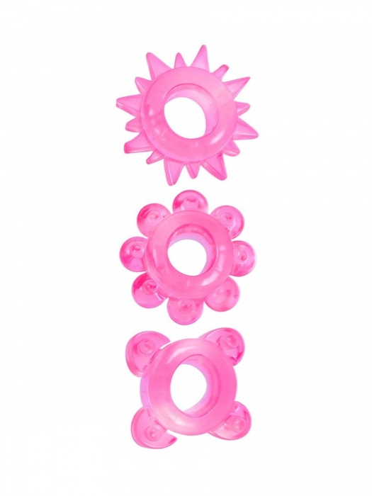 Комплект из 3 розовых эрекционных колец - Erowoman-Eroman - в Челябинске купить с доставкой
