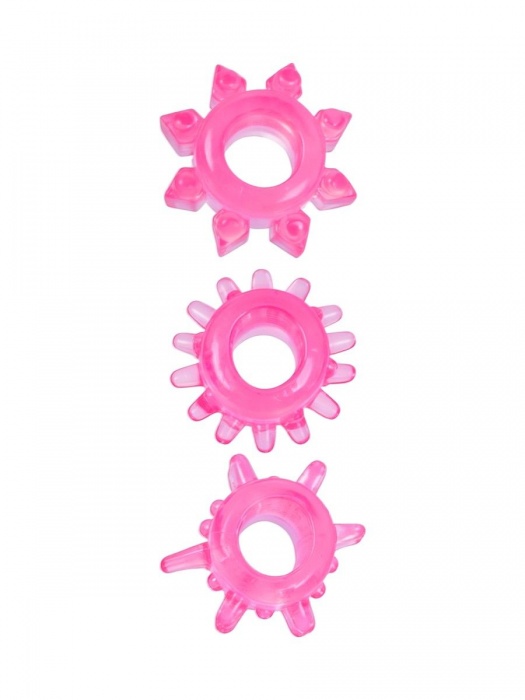 Комплект из трех розовых эрекционных колец - Erowoman-Eroman - в Челябинске купить с доставкой
