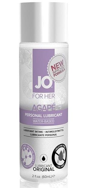 Лубрикант на водной основе для женщин JO AGAPE LUBRICANT ORIGINAL - 60 мл. - System JO - купить с доставкой в Челябинске