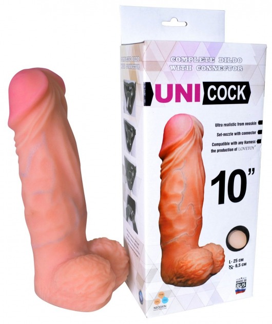 Фаллическая насадка Харнесс UNICOCK 10  - 25 см. - LOVETOY (А-Полимер) - купить с доставкой в Челябинске