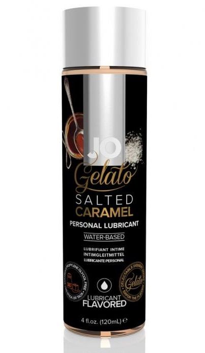 Лубрикант с ароматом солёной карамели JO GELATO SALTED CARAMEL - 120 мл. - System JO - купить с доставкой в Челябинске