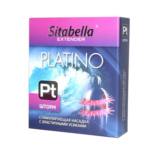 Стимулирующая насадка со спиралью из усиков Platino  Шторм - Sitabella - купить с доставкой в Челябинске