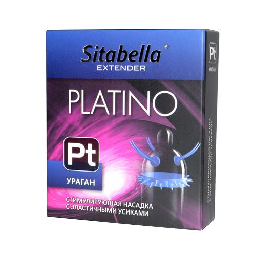 Стимулирующая насадка с усиками и шипиками Platino  Ураган - Sitabella - купить с доставкой в Челябинске