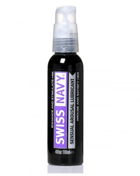 Возбуждающий гель-лубрикант на водной основе Sensual Arousal Lubricant  - 118 мл. - Swiss navy - купить с доставкой в Челябинске