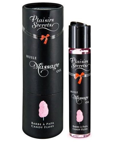Массажное масло с ароматом сладкой ваты Huile de Massage Gourmande Barbe à Papa - 59 мл. - Plaisir Secret - купить с доставкой в Челябинске