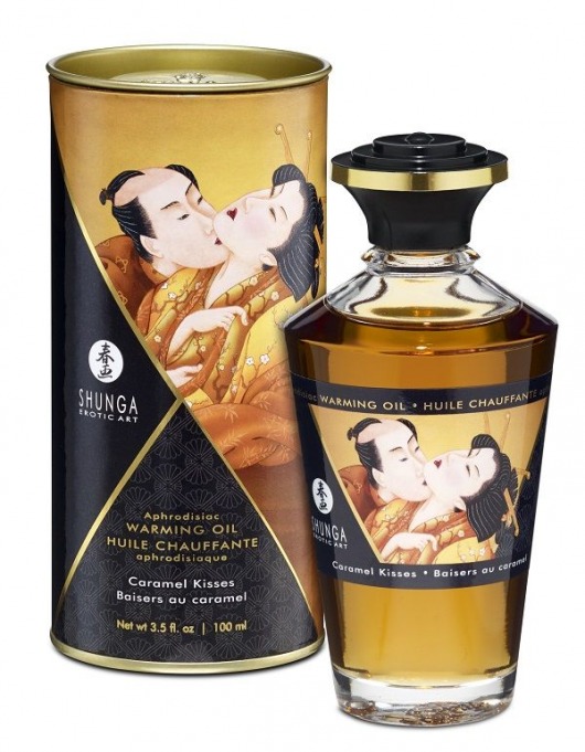 Массажное интимное масло с ароматом карамели - 100 мл. - Shunga - купить с доставкой в Челябинске