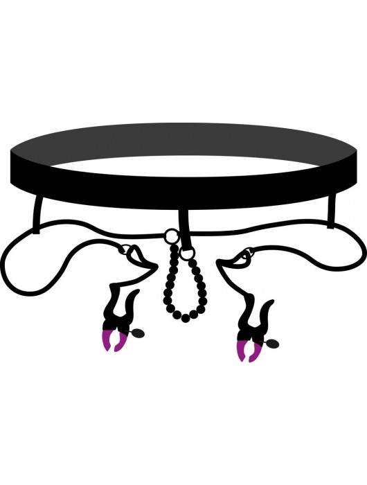 Трусики с зажимами для половых губ и бусинками для массажа промежности - Orion - купить с доставкой в Челябинске