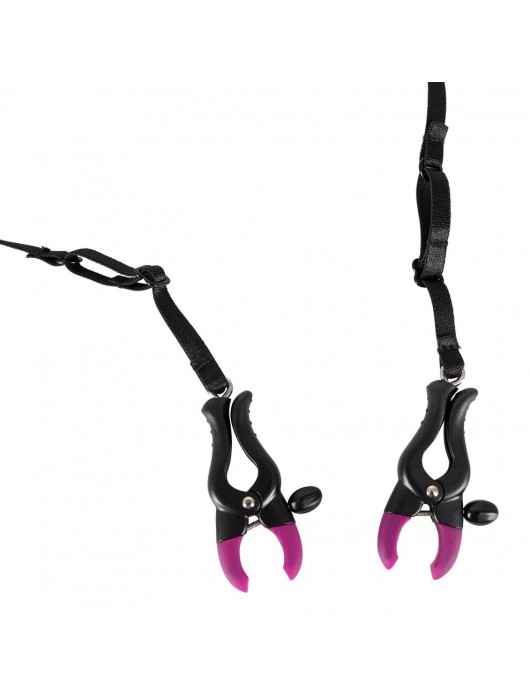 Трусики с зажимами для половых губ и бусинками для массажа промежности - Orion - купить с доставкой в Челябинске