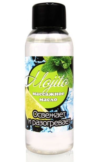 Массажное масло для тела Mojito с ароматом лайма - 50 мл. - Биоритм - купить с доставкой в Челябинске
