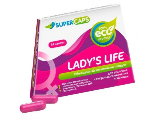 Возбуждающие капсулы Ladys Life - 14 капсул (0,35 гр.) - SuperCaps - купить с доставкой в Челябинске