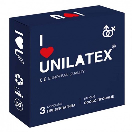 Ультрапрочные презервативы Unilatex Extra Strong - 3 шт. - Unilatex - купить с доставкой в Челябинске