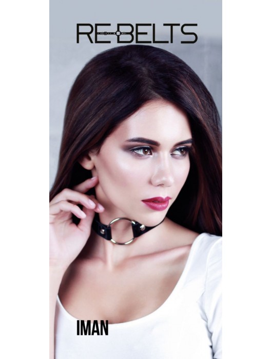 Чёрный чокер-кляп Iman Black - Rebelts - купить с доставкой в Челябинске