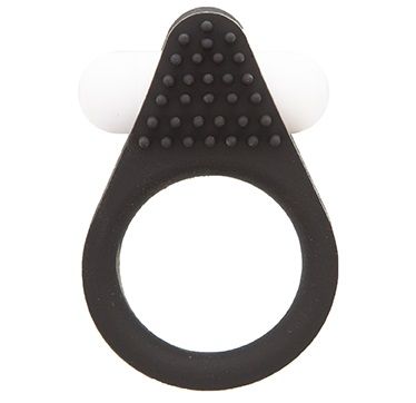 Чёрное эрекционное кольцо LIT-UP SILICONE STIMU RING 1 BLACK - Dream Toys - в Челябинске купить с доставкой