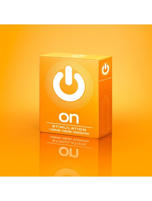 Презервативы ON) Stimulation с точками - 3 шт. - ON) - купить с доставкой в Челябинске
