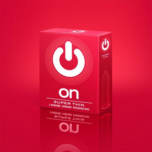 Супертонкие презервативы ON) Super Thin - 3 шт. - ON) - купить с доставкой в Челябинске