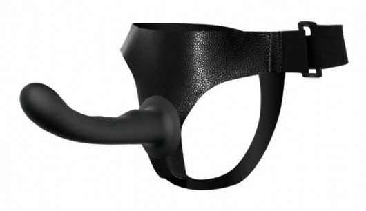 Страпон с изогнутой головкой Ultra Harness Curvy Dildo - 15,8 см. - Baile - купить с доставкой в Челябинске