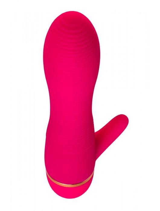 Розовый вибромассажёр с небольшим клиторальным отростком - 15 см. - A-toys