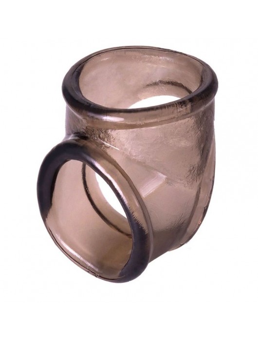 Дымчатое эрекционное кольцо с фиксацией мошонки - ToyFa - в Челябинске купить с доставкой