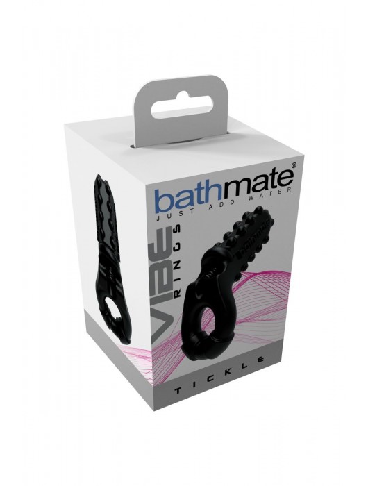 Чёрное эрекционное виброкольцо Tickle - Bathmate - в Челябинске купить с доставкой