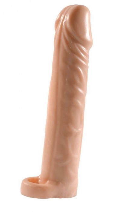 Телесная насадка-удлинитель Extension sleeve с подхватом - 17 см. - Sitabella - в Челябинске купить с доставкой
