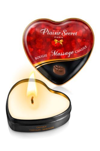 Массажная свеча с ароматом шоколада Bougie Massage Candle - 35 мл. - Plaisir Secret - купить с доставкой в Челябинске