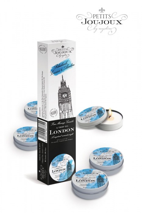 Набор из 5 свечей Petits Joujoux London с ароматом ревеня, амбры и чёрной смородины - MyStim - купить с доставкой в Челябинске
