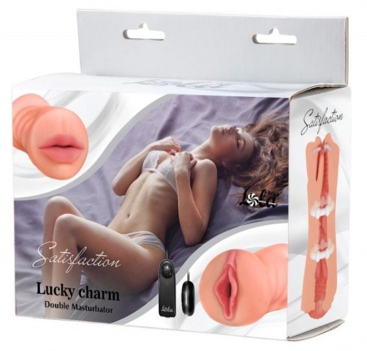 Двусторонний мастурбатор с вибропулей Satisfaction Lucky charm - Lola Games - в Челябинске купить с доставкой
